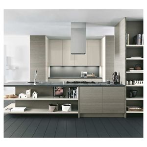 Gabinetes de Cocina Modulares en Forma de L, Coloridos, con Acabado de Grano de Madera, para Hogares Modernos - Product Image 2