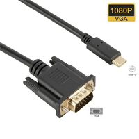 Mindpure 1,8m USB-C zu VGA Kabel 1080P 60Hz Hochgeschwindigkeits-Typ-C zu VGA für MacBook Pro iPad Surface Laptop Projektor Monitor