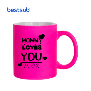 Cá nhân 11 oz gốm đầy đủ màu sắc cốc cà phê cho thăng hoa khoảng trống in ấn hoặc laser in ấn Frosted tím đỏ - Product Image 2