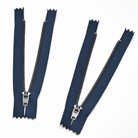 YYX 4 #   YG Y-Teeth Semi Lock # Fermeture éclair en laiton pour jeans, fermeture éclair métallique à extrémité fermée pour jeans
