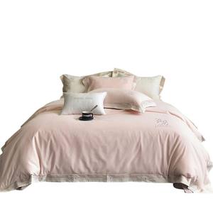 Juego de Cama de Cuatro Piezas <span class=keywords><strong>FILON</strong></span> VIRO, Estilo Lujoso Ligero, 100S, Color Sólido Personalizable, con Funda de Edredón Bordada Simple, para Otoño - Product Image 5