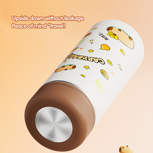 Del Bell แก้วน้ำสแตนเ<span class=keywords><strong>ล</strong></span><span class=keywords><strong>ส</strong></span>ความจุขนาดใหญ่พร้อมฝาขวดน้ำสุญญากาศดีไซน์การ์ตูนคาปิบาลาแบบใหม่ - Product Image 5