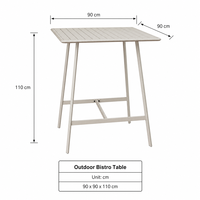 Tables et chaises d'extérieur, ensembles en aluminium à pieds hauts, style moderne minimaliste, cours, terrasses, tabourets de bar, meubles de haute qualité