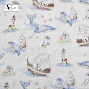 Vêtements pour bébés sans produits chimiques, bavoirs, langes, ensembles de literie, hypoallergéniques, durables, certifiés GOTS, en coton et <span class=keywords><strong>bambou</strong></span> imprimé - Product Image 4