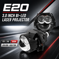 Projecteur de phare laser bi-LED de précision 3 pouces 6000K 12V 24V, faisceau haut et bas, lentille de rétrofit automobile pour éclairage de voiture