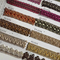 Accessoires de décoration en dentelle pour rideaux, canapés, oreillers, vêtements, bordures, cordons et pompons 100% Polyester Vente en gros directe des fabricants