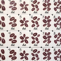 Mahjong de luxe américain 166 tuiles avec jokers, emballage pliable en boîte en papier écologique, motif café, livre, bougie, plantes