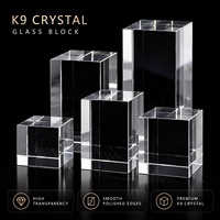 Bloc de présentation en cristal K9 transparent HBL, cube de presse-papiers en cristal poli pour souvenirs, cadeaux, photos, gravure laser