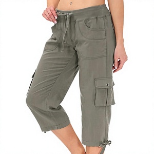 Pantalon Capri Cargo Femme OEM Personnalisé avec Multiples Poches, Coupe Ample Décontractée et Élégante, Léger, pour la Randonnée - Product Image 6