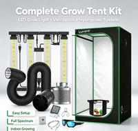 Kit complet de culture en intérieur, lampe de culture LED, ventilateur, filtre à charbon, système hydroponique pour la culture de plantes en intérieur