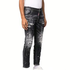 Jeans de Mezclilla Negros Clásicos Vintage ODM OEM para Hombre, <span class=keywords><strong>Pantalones</strong></span> de Calle de Alta Calidad, Jeans Rotos para Hombre - Product Image 1