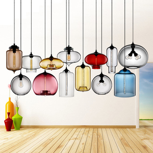 Lampes suspendues colorées modernes Restaurant Coffee Bar Lampes suspendues en verre - Product Image 4