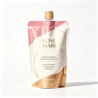 Pochette souple personnalisée de 500 ml avec bec verseur pour emballage de shampoing cosmétique, laminée mate, pour recharge liquide, résistante à l'humidité