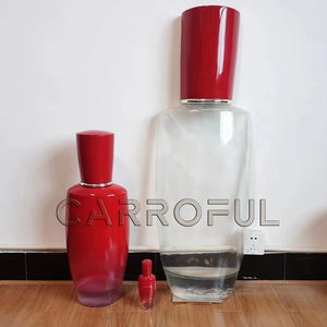 Modelo cosmético da fibra de vidro da escultura 3D exterior transparente feita sob encomenda da grande garrafa de perfume com o batom feito da resina - Product Image 5