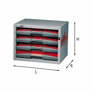 5000 E2 Tool Case With 4 Drawers Red And Gray <b>Storage</b> For <b>Workshop</b> Use - Product Image 1