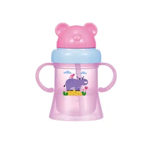 6oz/180ml PP Baby Training Cup Baby Cup With Straw And Double Handle