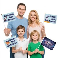 Drapeaux miniatures personnalisés en gros pour célébrations de mariage, impression par sublimation de qualité supérieure sur polyester, respectueux de l'environnement