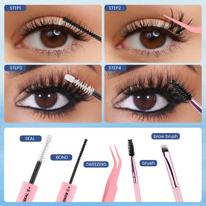 Ensemble de faux cils naturels à tige fine, longueur mixte 10-16mm, bande invisible, pour maquillage quotidien des yeux, salon de beauté - Product Image 2