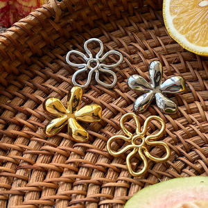 Flower <b>Stud</b> Earrings Gold <b>Silver</b> Stainless Steel Geometric Design Fashion Jewelry - Product Image 4