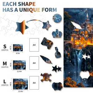 Puzzle Magic City en carton imprimé en couleur, puzzle en bois pour enfants, cadeaux - Product Image 3