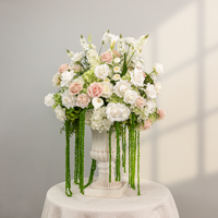 Arreglos Florales para Fondo de Boda, Decoración de Escenario con Plantas Rosas y Verdes, Bola de Flores, Precio de Fábrica al por Mayor