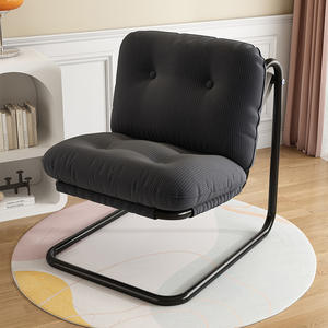 Poltrona Sospesa Moderna Minimalista con Struttura in Metallo e Rivestimento in Tessuto, Arredo Elegante per Soggiorno e Camera da Letto - Product Image 2