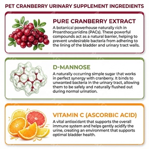 Comprimés Premium Canneberge D-Mannose pour Animaux <span class=keywords><strong>de</strong></span> Compagnie – Soutien Urinaire pour Chats et Chiens – Marque Privée OEM - Product Image 3