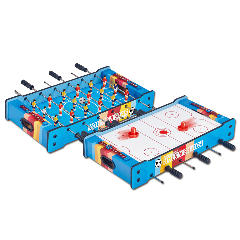 2 в 1 деревянные футбольный стол Крытый спортивная игрушка хоккей на льду Настольный Футбол Настольный набор игрушек