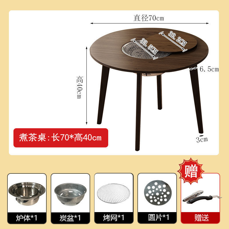 Fireside tea table [70cm long, 40cm high]