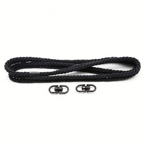 Hecho a mano japonés BDSM cuerda de algodón negro muñeca mano manguito ataduras Premium Bondage Gear - Product Image 3