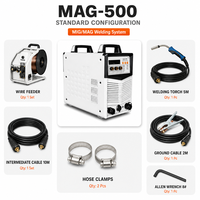 Machine à souder MIG industrielle 500A, soudeuse à inverter protégée par gaz CO2, triphasée 380V, MAG MMA double IGBT, fil de 0,8-1,4 mm