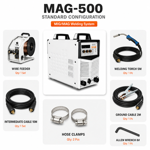 Machine à souder MIG industrielle 500A, soudeuse à inverter protégée par gaz CO2, triphasée 380V, MAG MMA double IGBT, fil de 0,8-1,4 mm - Product Image 3