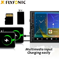 Flysonic nouveau Design Double Din 7 pouces multimédia universel mirrorlink voiture stéréo lecteur MP5 voiture lecteur DVD