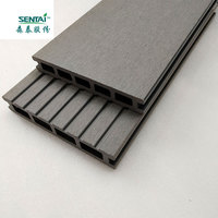 Cubierta compuesta impermeable para Exterior, cubierta acanalada sólida Wpc para balcón, cubierta impermeable para suelo de Exterior