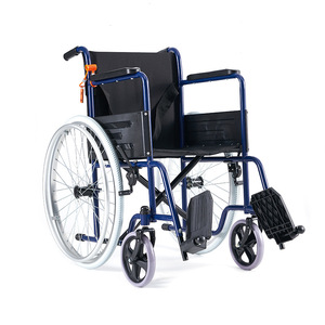 Fauteuil roulant manuel Tengyue pliable en tissu Oxford noir pour une seule personne, usage hospitalier - Product Image 1