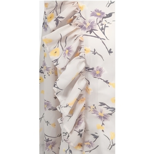 Blusa de Gasa con Estampado Floral para Mujer, con Volantes, Cuello Mao, Manga Larga, Estilo Dulce de Primavera/Verano, con Botones - Product Image 4