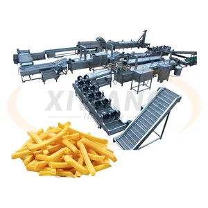 Frozen Processing Half Plant Fry Full Automatic Potato Chip Machine Production Line
