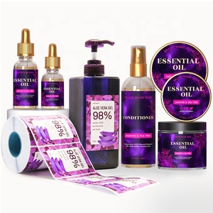 Op maat gemaakte waterdichte cosmetische logo stickers van vinyl met gouden folie, shampoo stickers op rol, productlabels voor flessen - Product Image 1