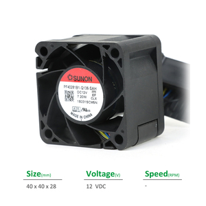 Ventilador Axial de Refrigeración SUNON PF40281B1-Q136-SAH 40x40x28mm 12VDC 7.2W con Rodamientos de Bolas, Aspas de PBT, para Gabinetes e Inversores, OEM/ODM - Product Image 2