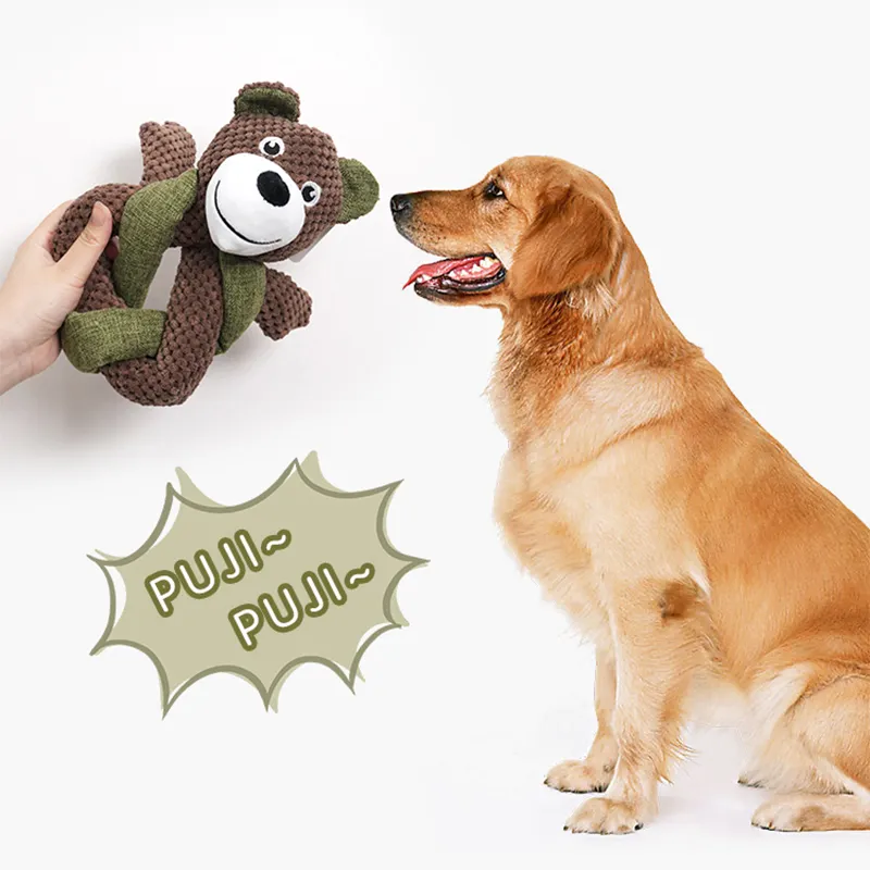 Manufacturer wholesale bear rabbit sloth chewing pet product dog plush toys