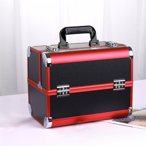 Boîte à cosmétiques professionnelle en alliage d'aluminium sur mesure, grande taille, pour le rangement à domicile, couleur unie, métal. - Product Image 3