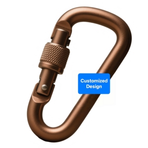 Servicios de producción personalizados de fábrica D701S2 aleación de aluminio en forma de D escalada mosquetón gancho Clip hebilla resistente 12KN - Product Image 1