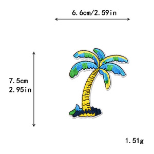 Conception personnalisée en gros Hawaii Style mer plage vacances thème montgolfière fer sur été broderie Patch pour vêtements - Product Image 4