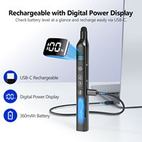Presentador Inalámbrico con Logotipo Personalizado, 100m, Control Remoto para PowerPoint, Recargable por USB-C, ABS+PC, con Indicador de Nivel de Batería