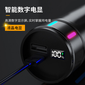 Lampe torche en alliage d'aluminium 1200LM rechargeable, étanche, avec zoom et affichage numérique, idéale pour le camping - Product Image 3
