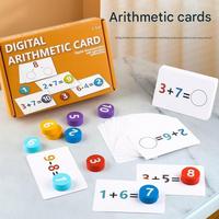 Jouets mathématiques en bois pour enfants d'âge préscolaire, jeu de cognition des nombres, aides à la formation à la pensée logique pour les enfants