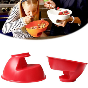 <b>Cereal</b> Bowl With Two Compartments Red For Child Home Use - Product Image 1