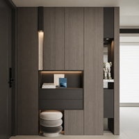 Meuble de rangement à chaussures en bois sur mesure, moderne et peu encombrant, pour entrée et couloir, idéal pour villa et maison - Vente directe usine