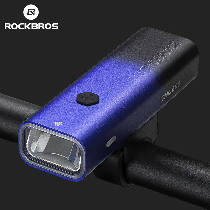 ROCKBROS Bike Lights Led Rechargeable Headlight Cycling Light 600 Lumens Gradient Bike light Accessories
