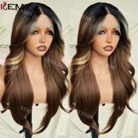 Perruque KEMY HAIR Synthétique Lace Front Ondulée Résistante à la Chaleur, Tressée, sans Colle, en Gros, pour Femmes Noires